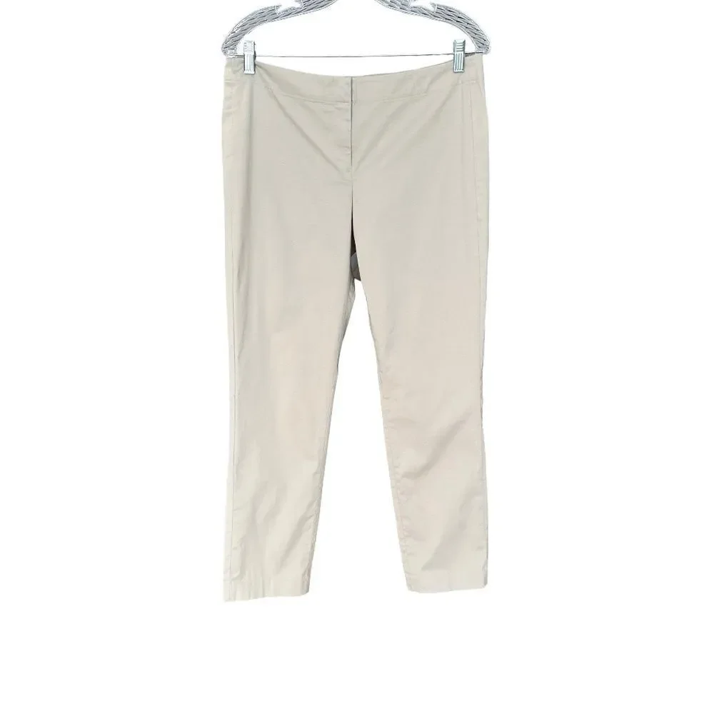 J. Jill Womens Straight Leg Lightweight CottonPant Khaki-Tan Size 10 - Picture 1 of 9